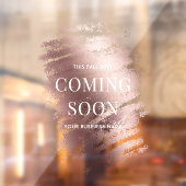 Editable Stylish Bronze Business Coming Soon  Fensteraufkleber (Blatt 2)