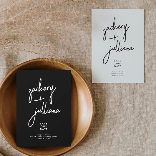 Editable Stylish NAMES | Foto Custom Save The Date