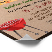 Editable Summer Grillen potluck Flyer Poster (Ecke)