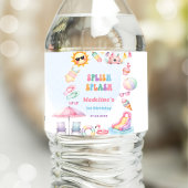 Editable Summer Splish Splash Birthday Party Wasserflaschenetikett