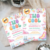 Editable Summer Two Cool 2nd Birthday Party Einladung