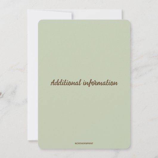 Editable Sunflower Birthday Einladung (Rückseite)