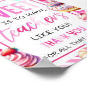 EDITABLE Süßigkeiten und Leckereien Lehrerbewertun Poster (Ecke)