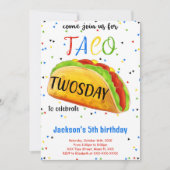 Editable Taco Birthday Einladung (Vorderseite)