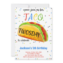 Editable Taco Birthday Einladung