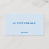 Editable Tanning Salon Visitenkarte (Rückseite)