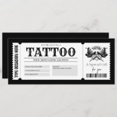 EDITABLE Tattoo bekommt einen Geschenkgutschein Einladung (Vorne/Hinten)