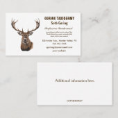 Editable Taxidermist Visitenkarte (Vorne/Hinten)