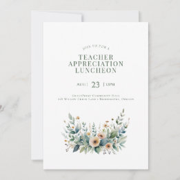 Editable Teacher Event Invitation – Appreciation o Einladung