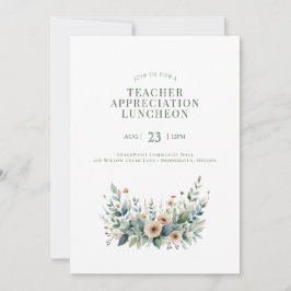 Editable Teacher Event Invitation – Appreciation o Einladung