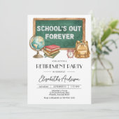 Editable Teacher Retirement Party Invitation (Digi Einladung (Stehend Vorderseite)
