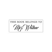 Editable Teachers Script Buchzeichen / Name Permastempel (Design)