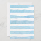 Editable Teddy Bear Baby Dusche Einladung Blue (Rückseite)