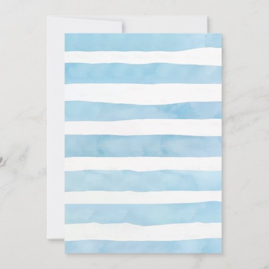 Editable Teddy Bear Baby Dusche Einladung Blue (Rückseite)