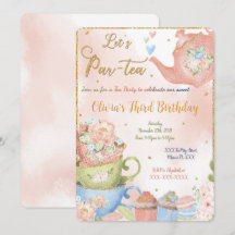 Editable Tee-Party Einladung