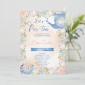 Editable Tee-Party Einladung (Stehend Vorderseite)