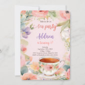 Editable Tee Party Geburtstagsparty Einladung (Vorderseite)