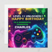 EDITABLE Teenager Birthday Gaming Sohn Feiertagskarte (Vorne/Hinten)