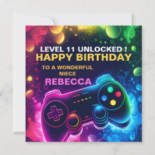 EDITABLE Teenager Birthday Gaming Sohn Feiertagskarte