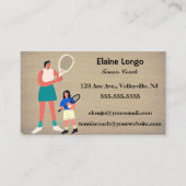 Editable Tennis Coach Visitenkarte (Vorderseite)
