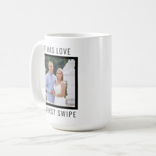 Editable Text and Custom Photo Valentine's Day  Kaffeetasse (Vorderseite Links)