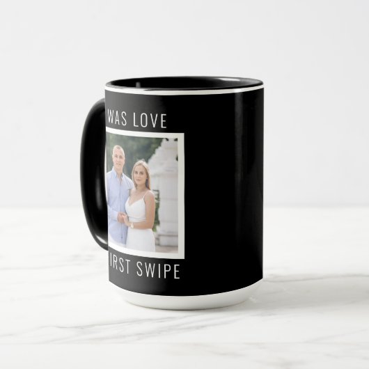 Editable Text and Custom Photo Valentine's Day  Tasse (Vorderseite Links)
