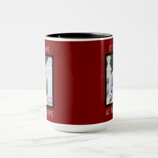 Editable Text and Custom Photo Valentine's Day Tasse (Zentrum)