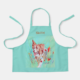 Editable Text Border Collie Apron Schürze