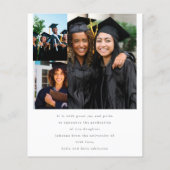 Editable Text Foto University Grad Ankündigung (Rückseite)