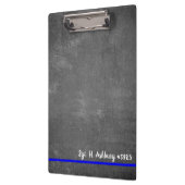 Editable Thin Blue Line Police Enforcement Klemmbrett (Links)