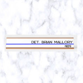 Editable Thin Blue Line Police Enforcement Schreibtischnamensplakette