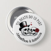 Editable Til Death Do us Part Wedding Button (Vorne & Hinten)