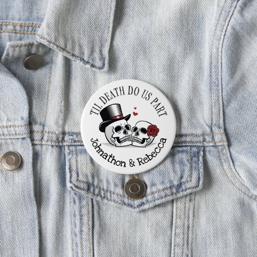 Editable Til Death Do us Part Wedding Button (Beispiel)
