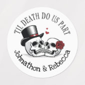 Editable Til Death Do us Part Wedding Etiketten (Design 2)
