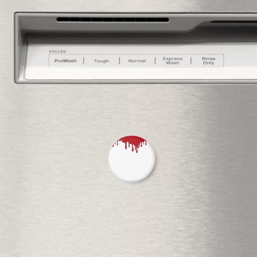 Editable Tomato Red Tropfen Magnet - Minimalistisc (In Situ (Geschirrspüler))