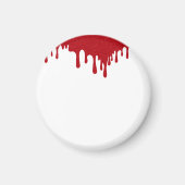 Editable Tomato Red Tropfen Magnet - Minimalistisc (Vorne)