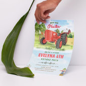 Editable Tractor Birthday Einladung Party