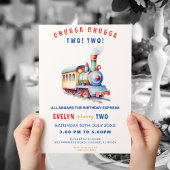 Editable Train Adventure Birthday Einladung