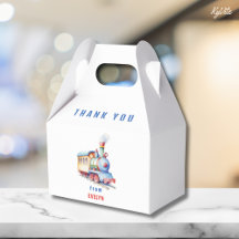 Editable Train Adventure Birthday Favor Box