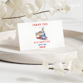 Editable Train Falten Dank Ihrer Karte-2. Geburtst Dankeskarte