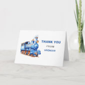 Editable Train Folded Birthday Danke Karte (Vorderseite)