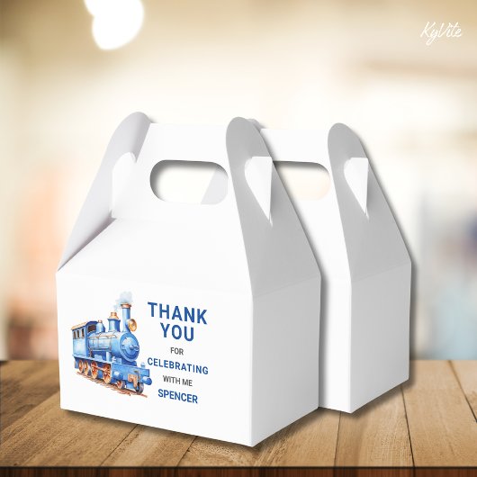 Editable Train Gable Box/Favor Box Train Adventure Geschenkschachtel