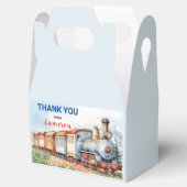 Editable Train Gable Box/Favor Box Train Adventure Geschenkschachtel (Geöffnet)