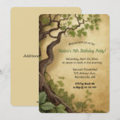 Editable Tree and Green Leaves Einladung (Vorne/Hinten)