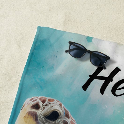 Editable Turtle Strandtuch (Beispiel)