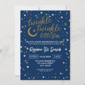 EDITABLE Twinkle Twinkle Little Star, Boy Dusche, Einladung (Vorderseite)