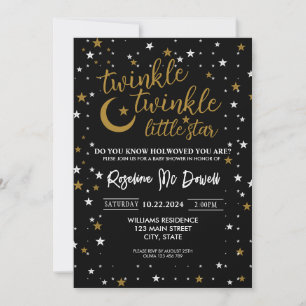 EDITABLE Twinkle Twinkle Little Star, Jungen- Baby Einladung