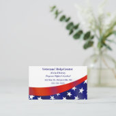 Editable US Flagge Patriotic Visitenkarte (Stehend Vorderseite)