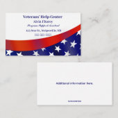 Editable US Flagge Patriotic Visitenkarte (Vorne/Hinten)