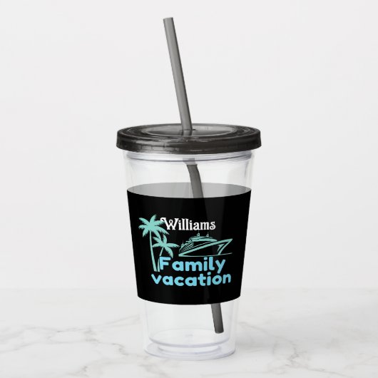 Editable Vacation Cruise Acryltrinkbecher (Links)